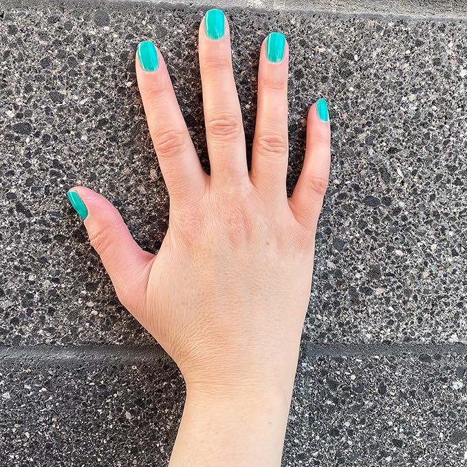 Dazzle Dry Mini Kit 4 Step System - Palm Springs, a mid-century modern deep seafoam green. Semi-sheer cream. (5 Piece Kit / 5 Manicures)