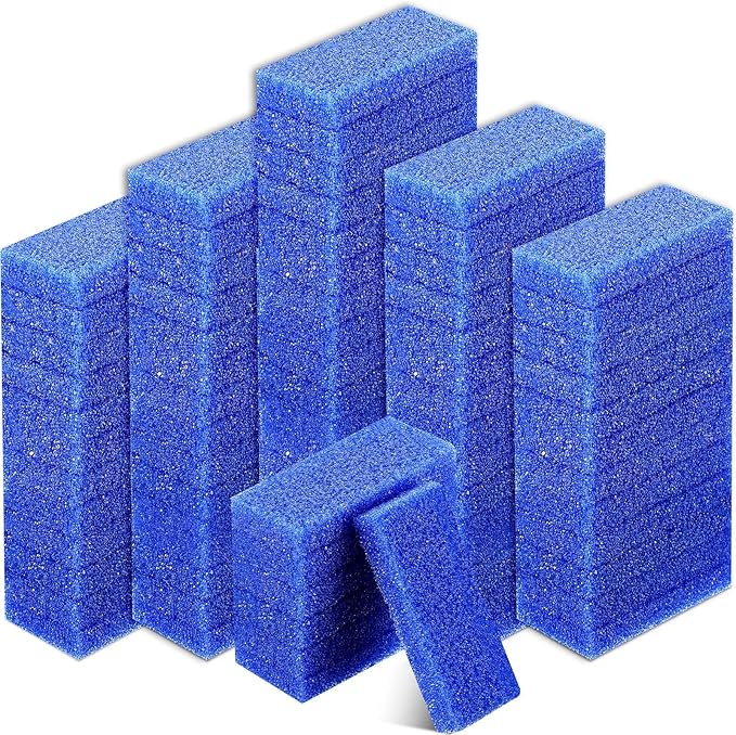 Batiyeer 600 Pcs Pumice Stone Bulk for Feet Scrubber Dead Skin Disposable Pedicure Pumice Stone Foot Shower Scrubber for Heel Cuticle Callus Remover Bath Spa,3.15 x 1.34 x 0.47 Inch(Blue)