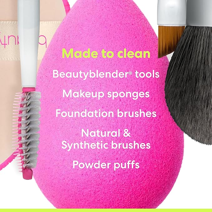 Beautyblender® | Blendercleanser® Solid Unscented Makeup Sponge & Brush Cleanser + Silicone Scrub Mat | Professional Cleansing Tool, Makeup Sponge Cleaner, Vegan & Cruelty Free, Made in USA