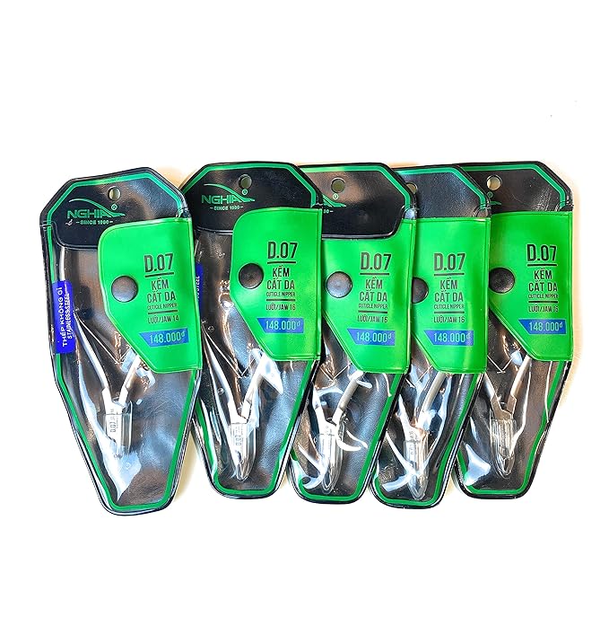 5 pack Nghia Stainless Steel Cuticle Nipper C-07 (Previously D-07) Jaw 16