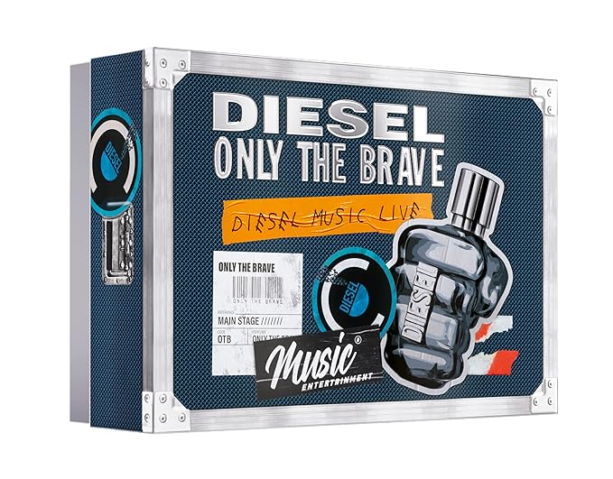 Diesel ONLY THE BRAVE Men's set, 4.2 oz Eau de Toilette, 3.4 oz Shower Gel, 1.7 oz Shower Gel