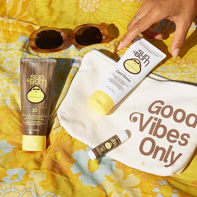 Sun Bum Premium Day Tripper - Travel-Sized Sun Care Pack with Sunscreen Lotion, Sunscreen Lip Balm and Hydrating Cool Down Lotion - Broad Spectrum UVA/UVB Protection