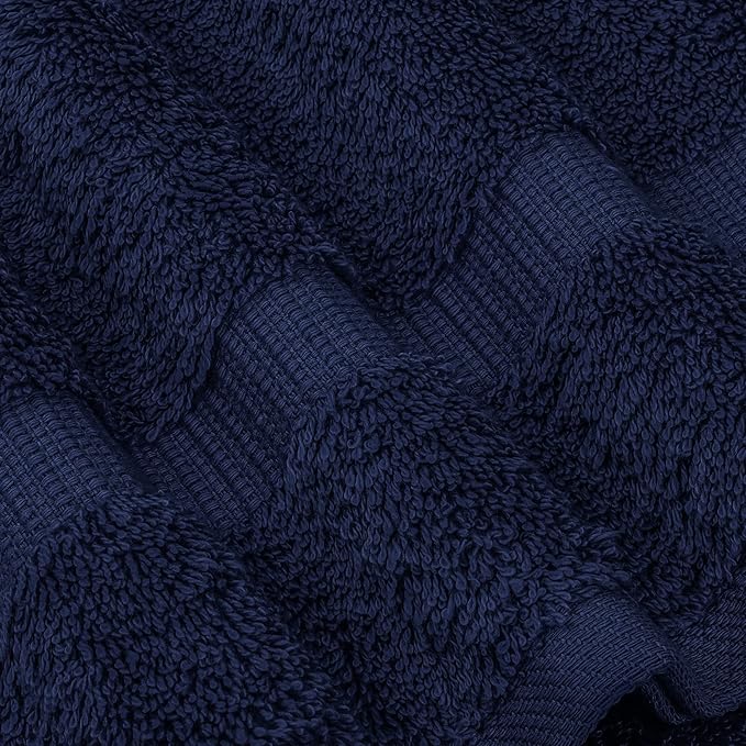 Chakir Turkish Linens Premium Cotton Absorbent Turkish Towels (8-Piece Towel Set, Navy Blue)