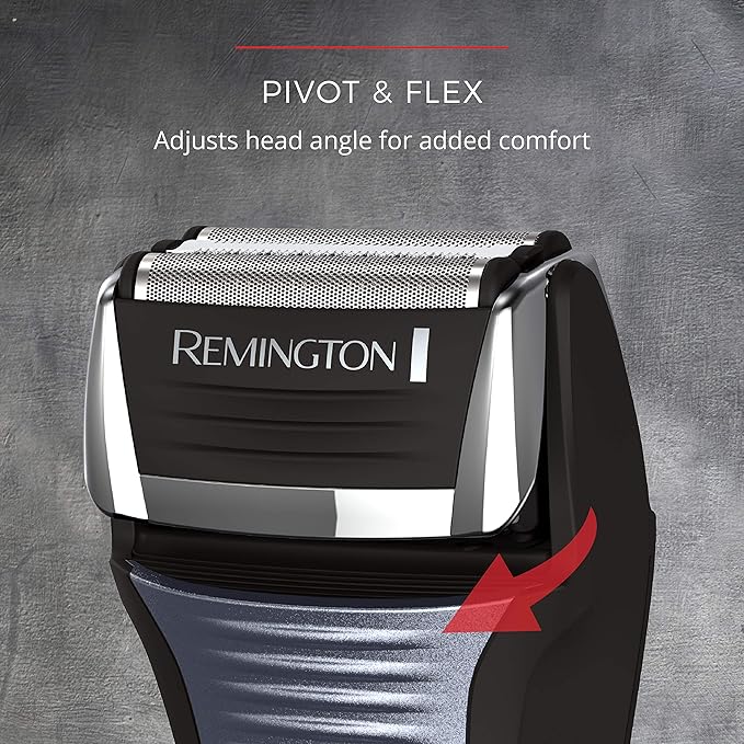 Remington F5 Power Series Foil Shaver, Electric Razor for Men, Cordless Rechargeable with Pop Up Trimmer, Pivot & FlexFoil Technology, Lightweight Handheld Design, Black