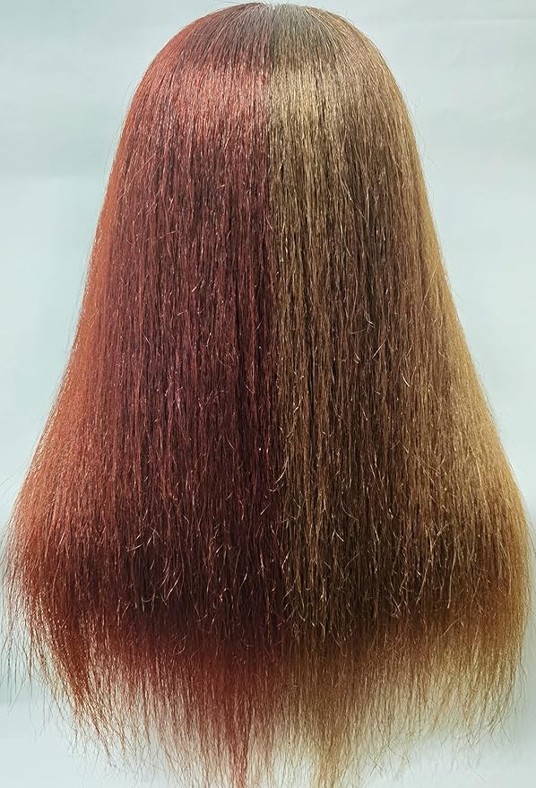 22 Inch 100% Real Human Hair Mannequin Head Manikin Cosmetology Doll Head with Stand for Braiding Styling Display Practice Training Coloring Bleaching Dyeing Curling Cutting Updos