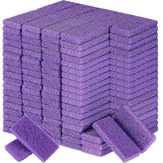 200 Pcs Disposable Foot Pumice Stone Bulk for Feet Pumice Stone Foot Scrubber Dead Skin Pedicure Scrubber Exfoliator Sponge for Feet Callus Remover Bath, Spa, 3.54 x 1.77 x 0.47 Inch(Purple, Purple)