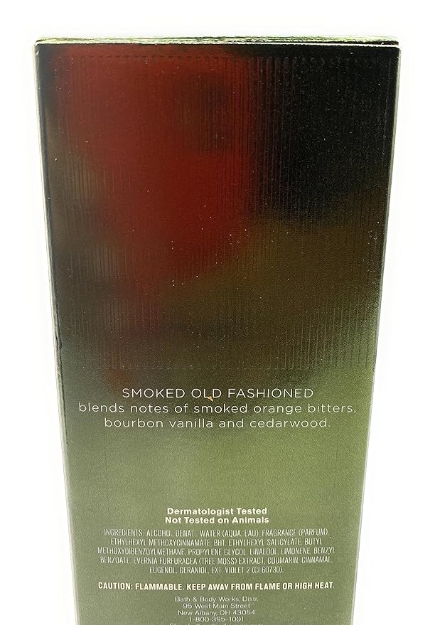 Bath and Body Works Smoked Old Fashioned Men's Fragrance 3.4 Ounces Cologne Spray