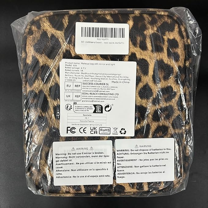 Makeup Bag with Magnetic Detachable Lighted Mirror, Travel Makeup Bag with Mirror 360° Angle, PU Leather Makeup Organizer Bag with Mirror and Lights, Portable Cosmetic Case Accessories Train Case Gift