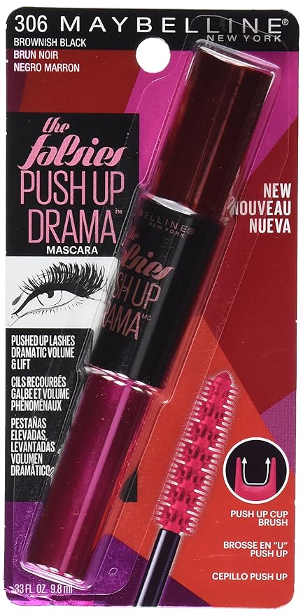 Maybelline New York The Falsies Push Up Drama Washable Mascara, Brownish Black, 0.33 fl. oz.