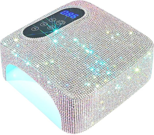 72W Cordless Led Nail Lamp, Rechargeable Nail Dryer, Portable Gel UV Led Nail Light with 4 Timer Setting Sensor, Professional Gel Nail Lights Nail Art Manicure Tools for Home and Salon