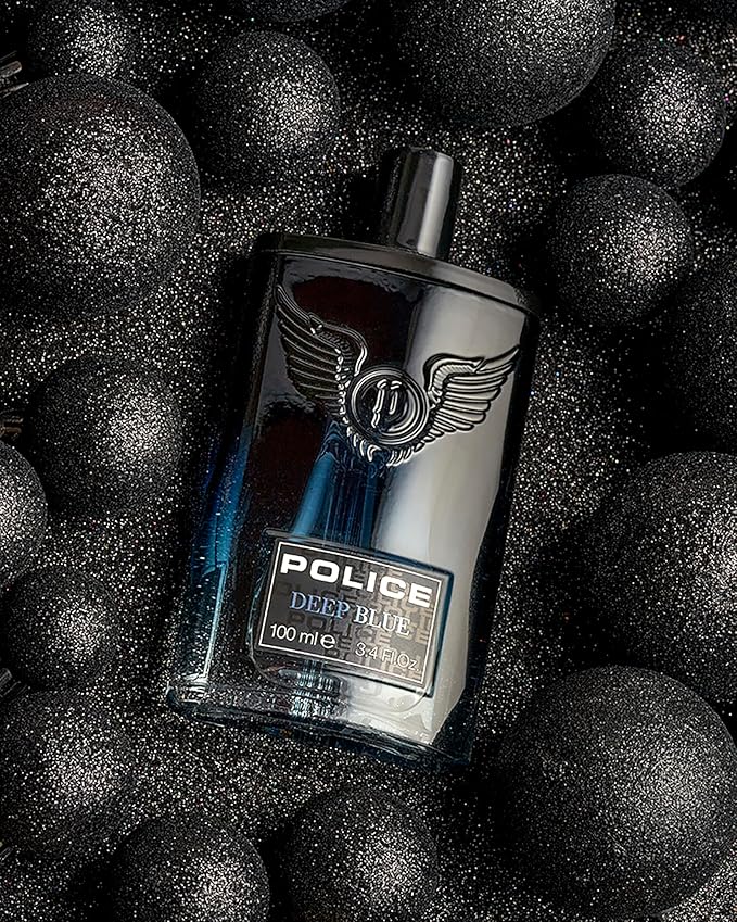 Police Deep Blue - Men's Fragrance - Refreshing Scent With Notes of Bergamot, Black Pepper, Orange Blossom, Nutmeg and Vanilla - 3.4 Oz EDT Spray