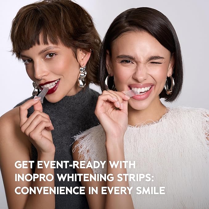 Natural Teeth Whitening Strips Kit 14 Treatments - Sensitive Teeth Whitener, Peroxide Free, Enamel Safe White Strips - Instant Teeth Whitening Without The Harm (28 Strips)