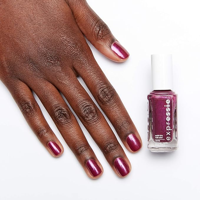 essie expressie Quick-Dry Vegan Nail Polish, Mic Drop-It-Low, Magenta Pink, 0.33 Ounce (Pack of 2)