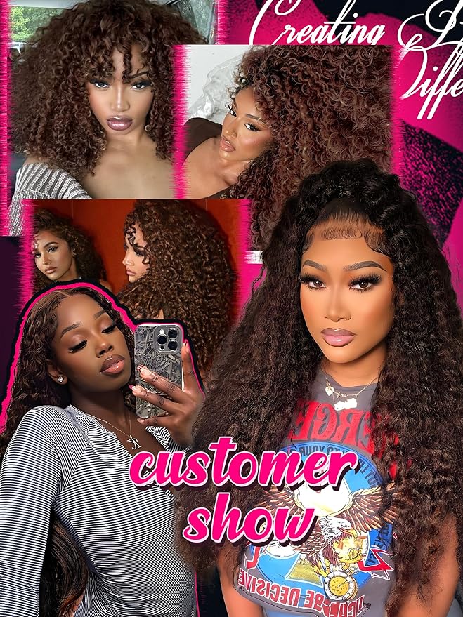 Human Hair Bundles 4 Bundles Hair Extensions 14 16 18 20 Inch Water Wave 100% Unprocessed Curly Brazilian Virgin Hair Wet and Wavy Human Hair Brown #4