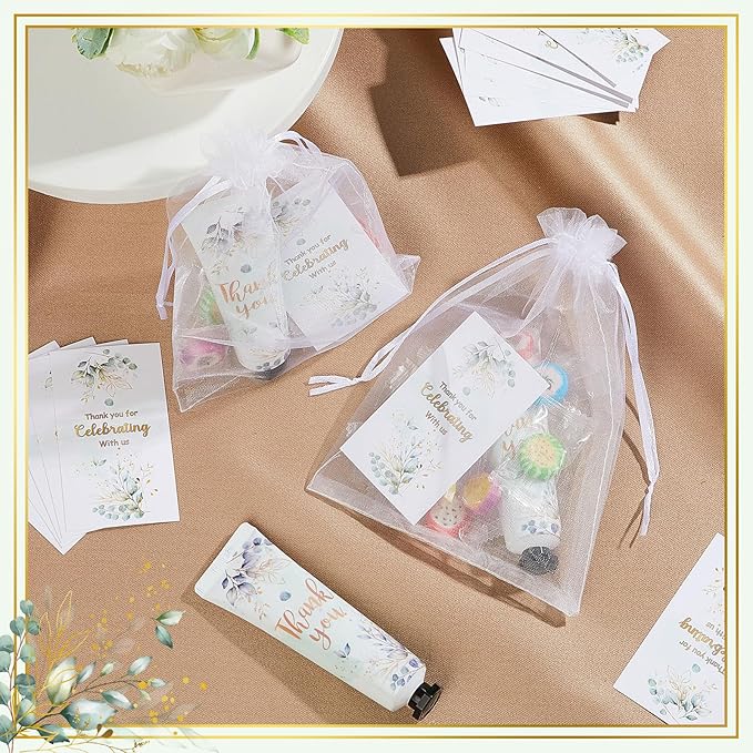 24 Sets Baby Shower Hand Cream Bulk Shower thank you Favors Bridal Thank You Appreciation Hand Cream for Guests Travel Size Lotion with Organza Bags