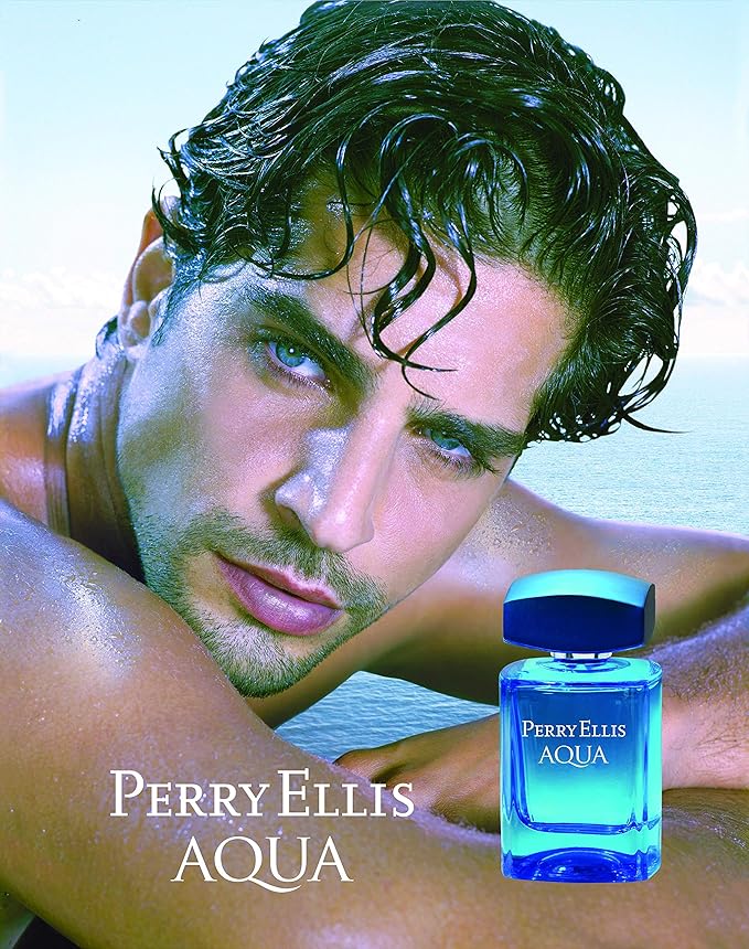 Perry Ellis Aqua Eau De Toilette Spray for Men, 3.4 Ounce