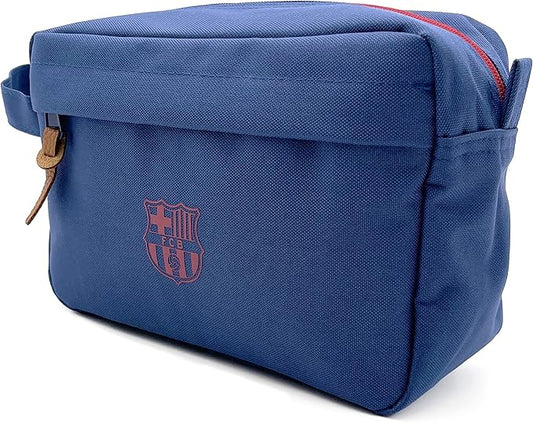Icon Sports Fan Shop FC Barcelona World Soccer Club Team Logo Officially Licensed Toiletry Travel Bag (Navy, ONE SIZE)