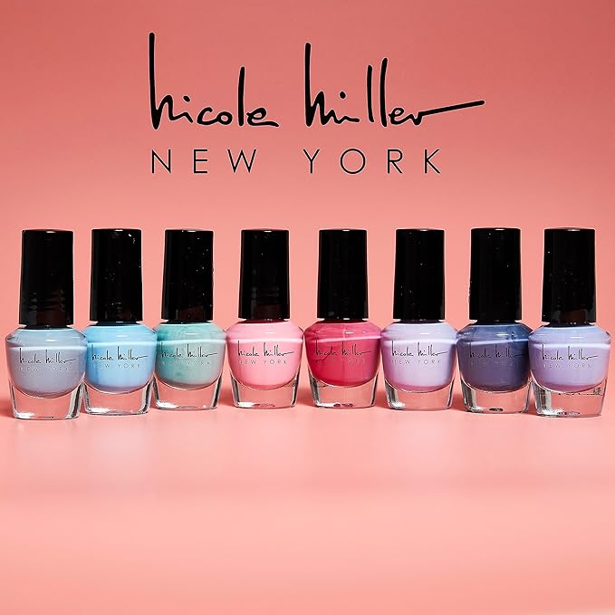 Nicole Miller Mini Nail Polish Set – Glossy, Vibrant Colors for Fingernails & Toenails, Spring and Summer