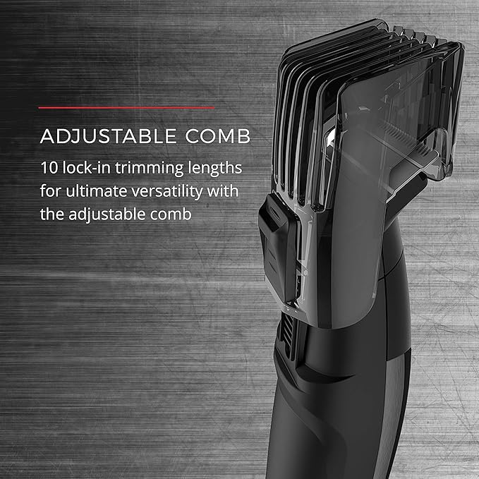 Remington PG6171 The Crafter - Beard Boss Style and Detail Kit, Beard Trimmer, Grooming Set, Platinum, 11 Pieces