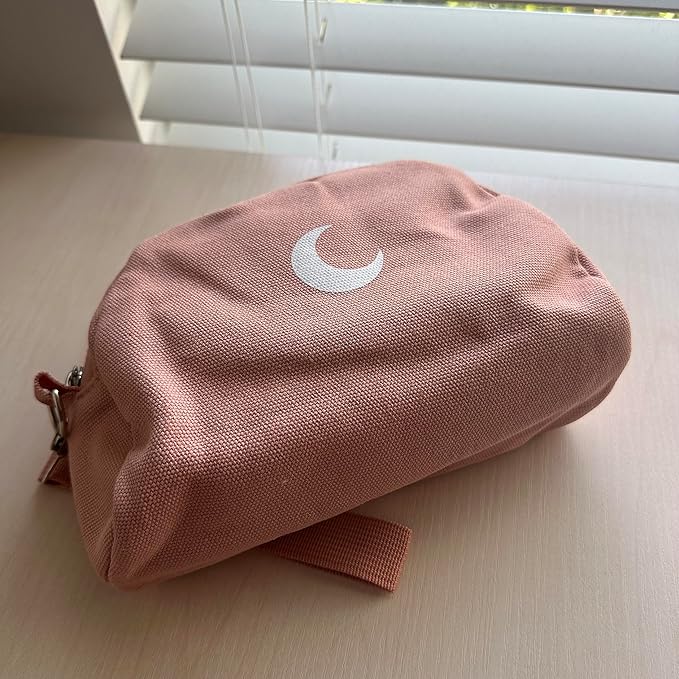 Brando Moon Smell Proof Makeup Bag with Moon - Carbon Neutralizing Fabric - Air Tight Zippers