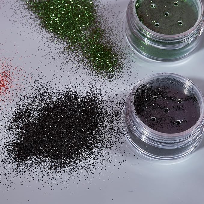 Halloween Glitter Shakers by Moon Terror - Boxset - SFX Make up, Festival Glitter for Face Body Hair, Special Effects Make up - 0.17g