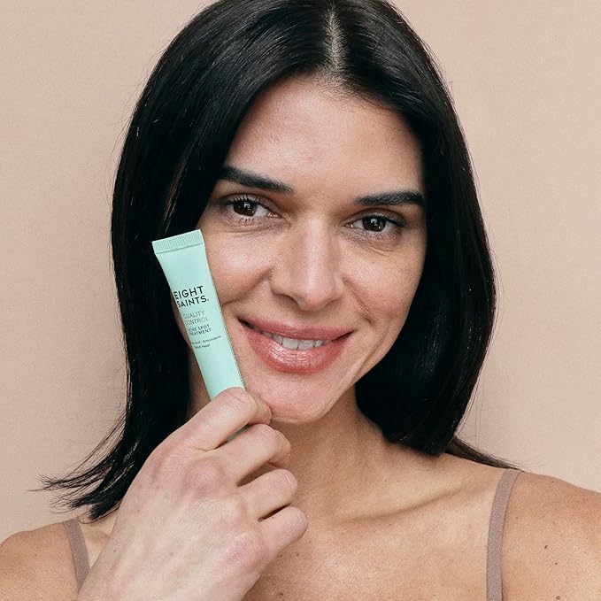 Eight Saints Quality Control Acne Treatment For Face Pimples and Zits with 2% BHA Salicylic Acid, Natural and Organic Acne Spot Treatment, Fast Acne Relief, 0.5 oz