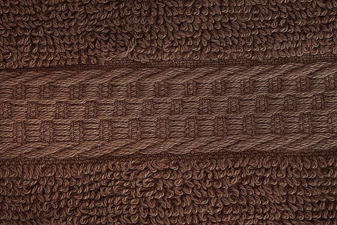 Utopia Towels 12 Pack Premium Wash Cloths Set, 12 by 12 Inches, 100% Cotton Ring Spun, Highly Absorbent and Soft Feel Essential Washcloths for Bathroom, Spa, Gym, and Face, Dark Brown
