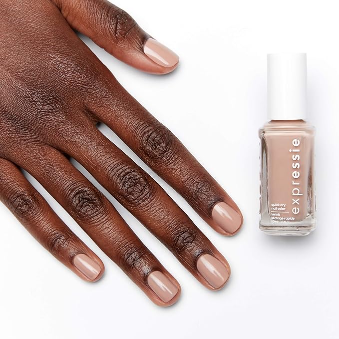 essie expressie Quick-Dry Vegan Nail Polish, Buns Up, Light Beige Nude, 0.33 Ounce (Pack of 2)
