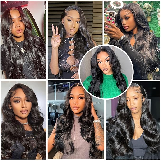 Human Hair Bundles Body Wave 3 Bundles 18 20 22 Inch 100% Unprocessed Brazilian Virgin Weave Human Hair Weft Extension for Black Women Natural Black Color