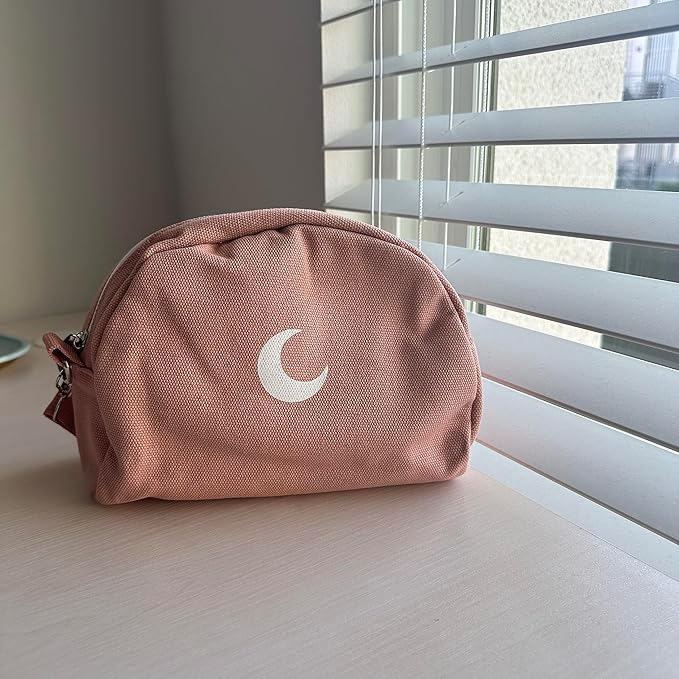 Brando Moon Smell Proof Makeup Bag with Moon - Carbon Neutralizing Fabric - Air Tight Zippers