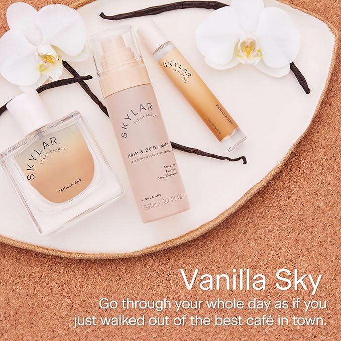 Skylar Vanilla Sky Hair & Body Mist | Hypoallergenic & Clean Fragrance | Vegan, Cruelty Free, and Safe For Sensitive Skin | 80 ML, 2.7 Fl Oz