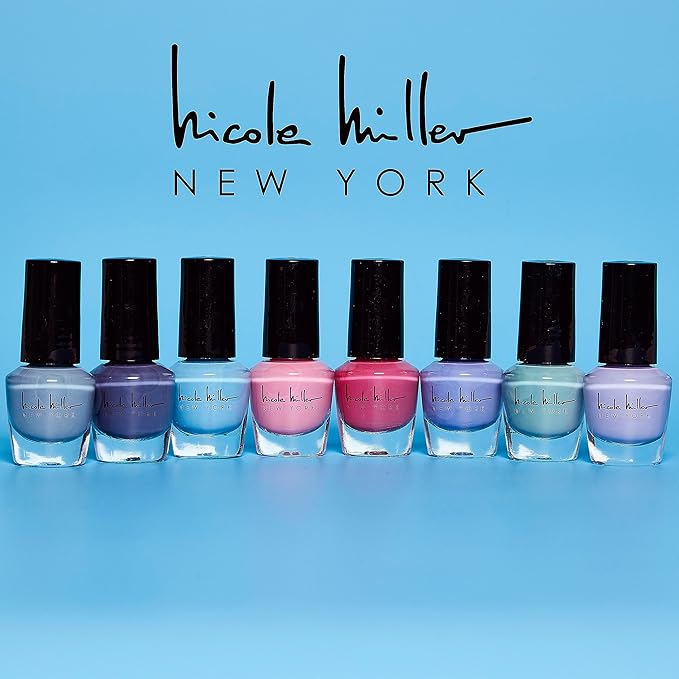 Nicole Miller Mini Nail Polish Set – Glossy, Vibrant Colors for Fingernails & Toenails, Spring and Summer