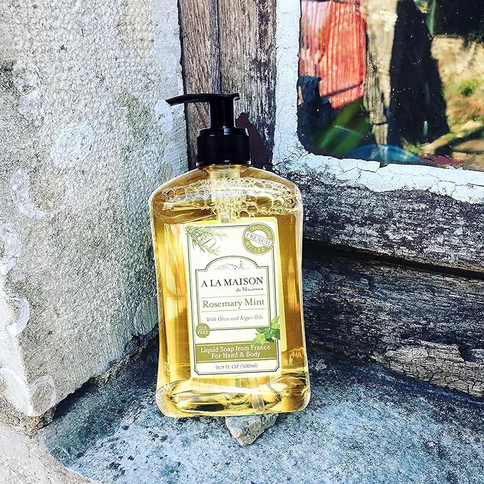 A LA MAISON Liquid Soap - Uses: Hand and Body, Triple Milled, Essential Oils, Biodegradable, Plant Based, Vegan, Cruelty-Free, Alcohol & Paraben Free (16.9 oz, 6 Pack)