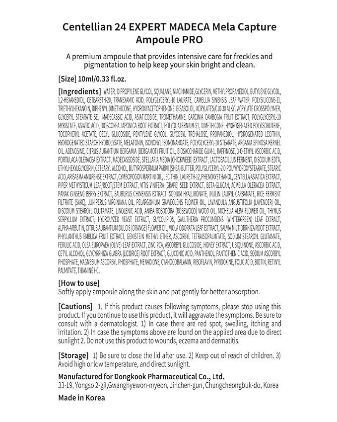 Centellian 24 Expert Serum (Season 3 (0.33fl oz x 1pc) - Korean Serum for Face Soothing & Even Tone for Men Women Dry and Sensitive Skin Blemish correcting ampoule Intensive Barrier Care by Dongkook