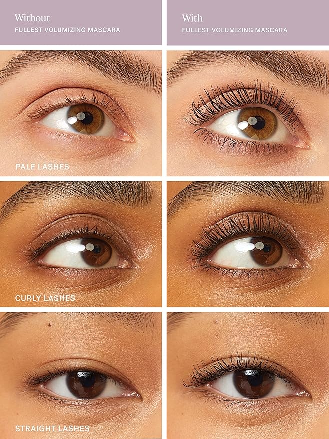 ILIA - Fullest Volumizing Mascara | Non-Toxic, Vegan, Cruelty-Free, Smudge + Flake-Free, Safe For Sensitive Eyes, For Fuller, Thicker, & Healthier Lashes (Travel Size Mini, 0.13 oz | 4 ml)