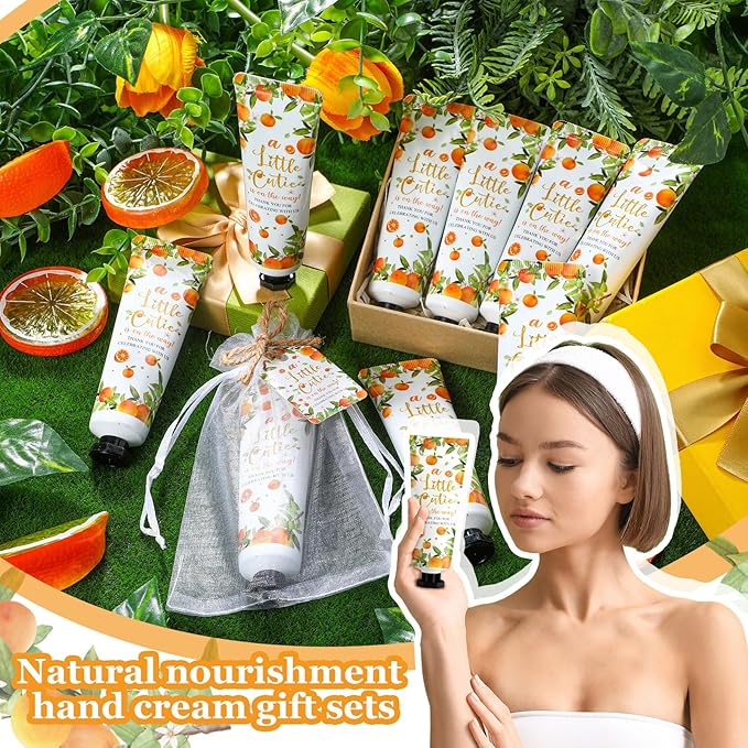 48 Sets Baby Shower Hand Cream Party Favors for Guests Gift Bulk Travel Size Hand Lotion Set for Baby Shower Wedding Christmas(Little Cutie)