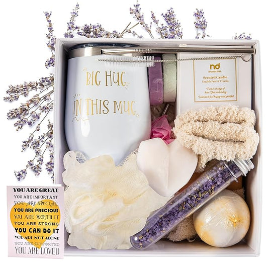 Self Care Gifts for Women, Birthday Care Package, Mothers Day Gifts for Mom, Get Well Soon Relaxing Spa Gift Busket Thinking of You Gift Set for Her Sister Best Friend