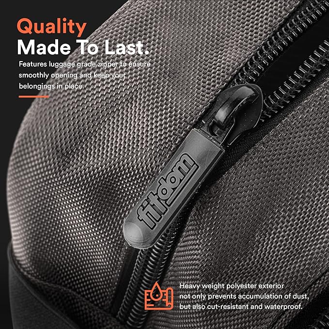 Fitdom Tactical Toiletry Bag Dopp Kit Case For Men. Perfect For Travel & Storage. Fits Large & Small Cosmetic Makeup, Clipper, Toothbrush, Shower, Shaving & Grooming Care. Best Overnight Organizer