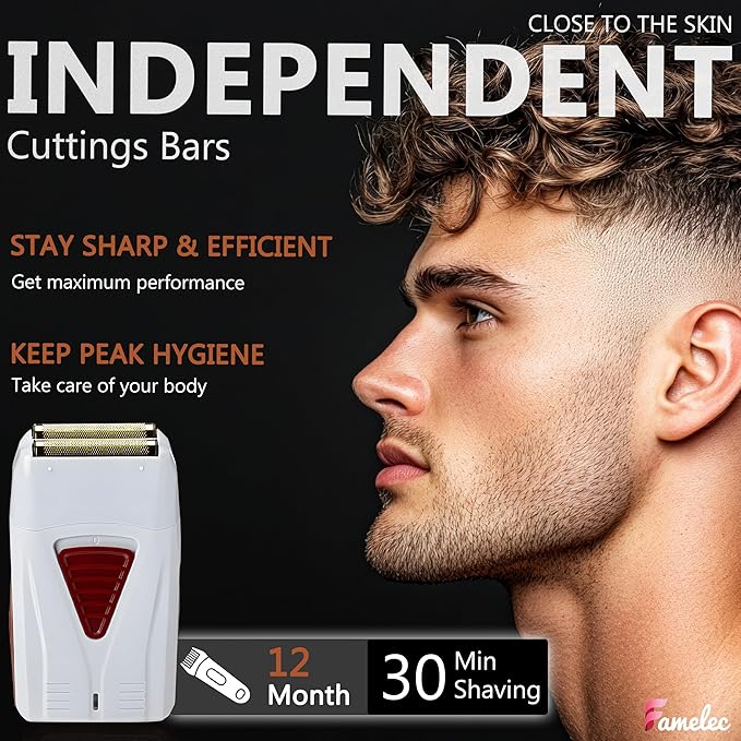 Replacement Heads for Andis Shaver Pro-Foil & Lithium - Super Soft Gold Titanium Cutters for Andis Foil Shaver Replacement TS1 17150 17235 17220 TS2 17200, Compatible with Razor Blades