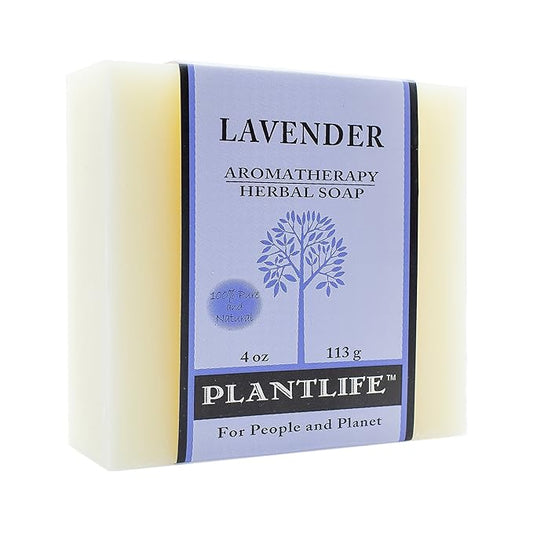 Plantlife Lavender Bar Soap - Moisturizing and Soothing Soap for Your Skin - Hand Crafted Using Plant-Based Ingredients - Made in California 4oz Bar