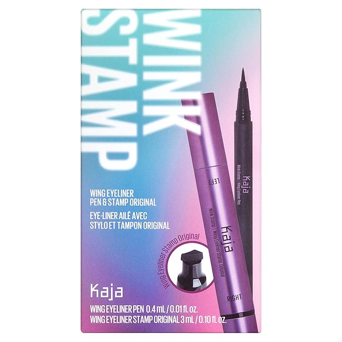 Kaja Winged Eyeliner Set - Wink Stamp Original | with Avocado Extract, Double-ended Wing, Smudge-Proof, Waterproof, Eye Irritation Tested, Long Lasting Pencil, Colorstay, Mother's Day