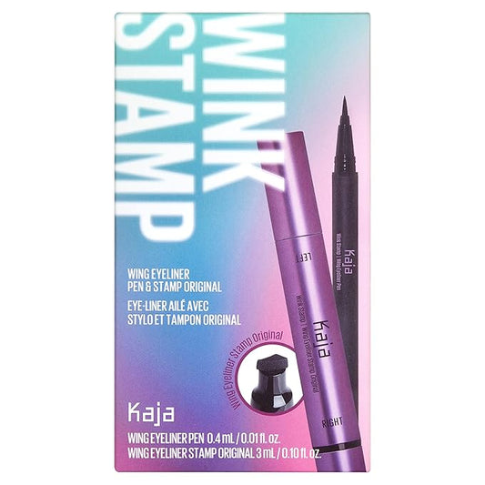 Kaja Winged Eyeliner Set - Wink Stamp Original | with Avocado Extract, Double-ended Wing, Smudge-Proof, Waterproof, Eye Irritation Tested, Long Lasting Pencil, Colorstay, Mother's Day