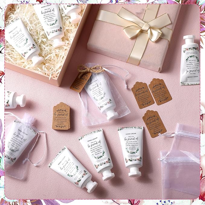 72 Sets Employee Appreciation Gifts Bulk Christmas Gifts for Coworkers Thank You Hand Cream Gift Appreciation Inspirational Travel Hand Lotion for Volunteer Staff Holiday Christmas(Proud)