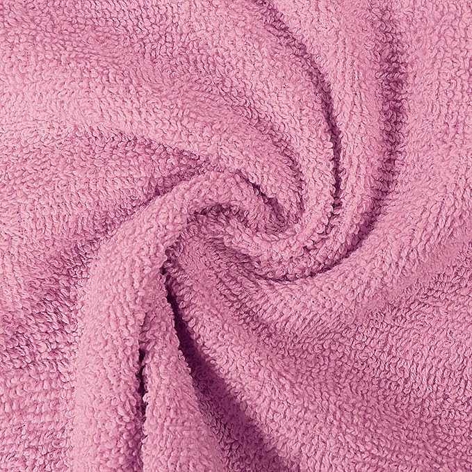 Utopia Towels 12 Pack Premium Wash Cloths Set, 12 by 12 Inches, 100% Cotton Ring Spun, Highly Absorbent and Soft Feel Essential Washcloths for Bathroom, Spa, Gym, and Face, Pink