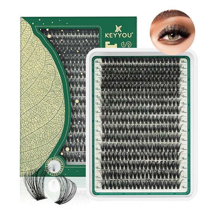 Lash Clusters 320pcs 80D C Curl 9-18MIX Super Soft Wispy DIY Eyelash Extension at Home