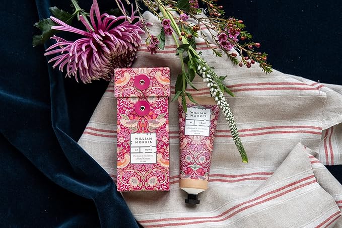 At Home Strawberry Thief Hand Cream | Leave Hands Soft & Cared For | Patchouli & Red Berry Scented | Strawberry Thief Print | Perfect Stocking Filler, 100ml
