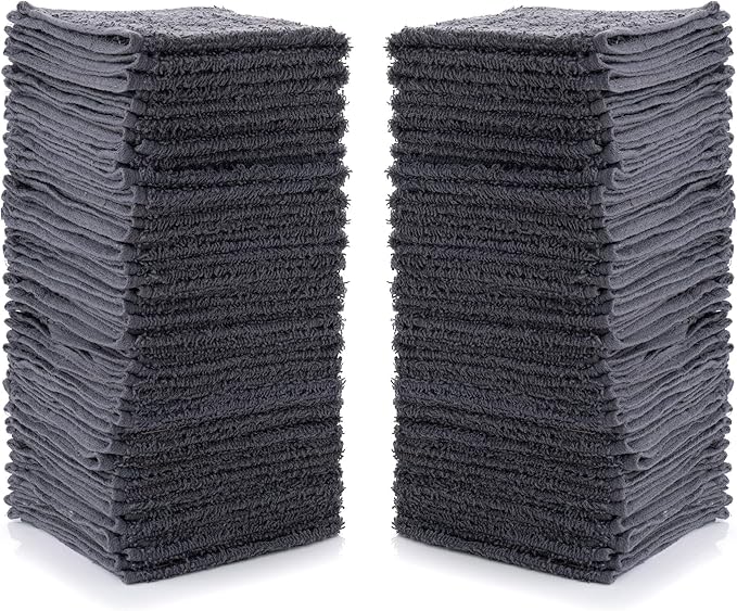 Simpli-Magic Towels, 12”x12” Washcloths, Gray 24 Count