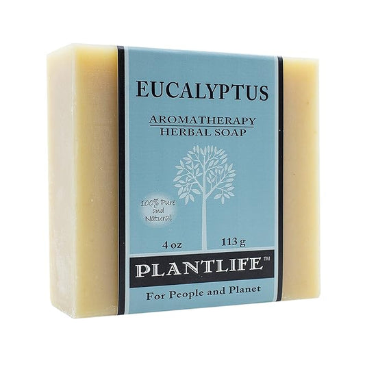 Plantlife Eucalyptus Bar Soap - Moisturizing and Soothing Soap for Your Skin - Hand Crafted Using Plant-Based Ingredients - Made in California 4oz Bar