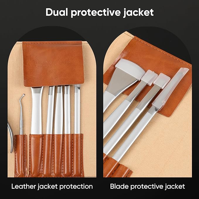 7 PCS Manicure Set,Pedicure Knife Set,Professional Pedicure Tool Toenail Grooming Kit, Pedicure Tool Kit,Top Notch Foot Blade, Sharp Toenail Clippers