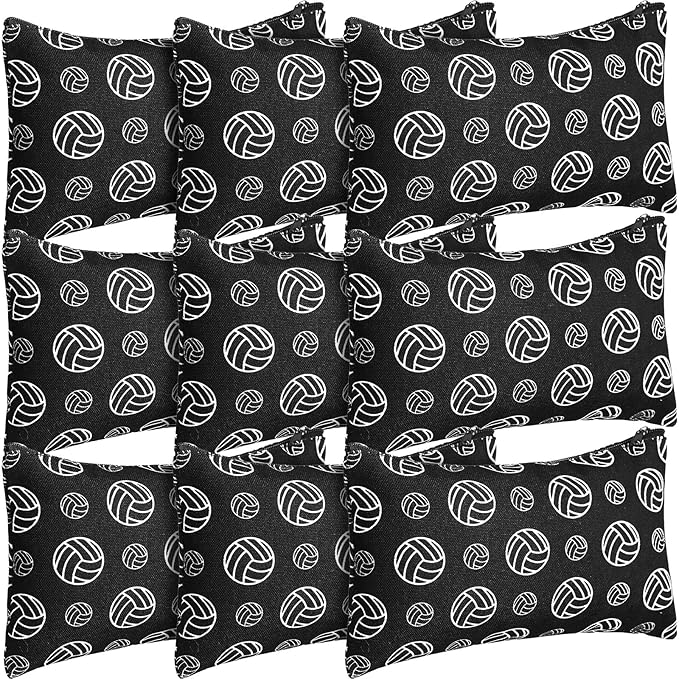Eccliy 20 Pcs Volleyball Makeup Bags Bulk Sport Team Gifts Volleyball Cosmetic Bag Accessories for Women Toiletry Zipper Pouch Travel Canvas Gifts Stuff for Party Team Players Lover